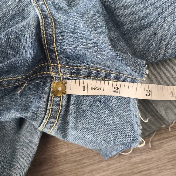 ASOS Urban Bliss frayed hem denim shorts Size 16 - Picture 9 of 11